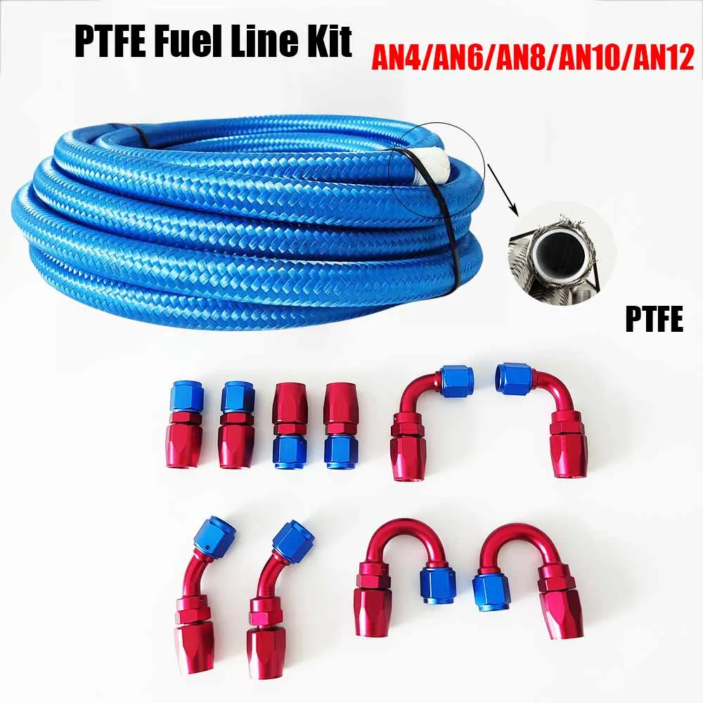 Ptfe Tape Thread - Feレーシングブレーキホース,オイルとガソリンラインチューブ,オイルと燃料ホース,ナイロン編組,an4 an6 an8 an10 an12