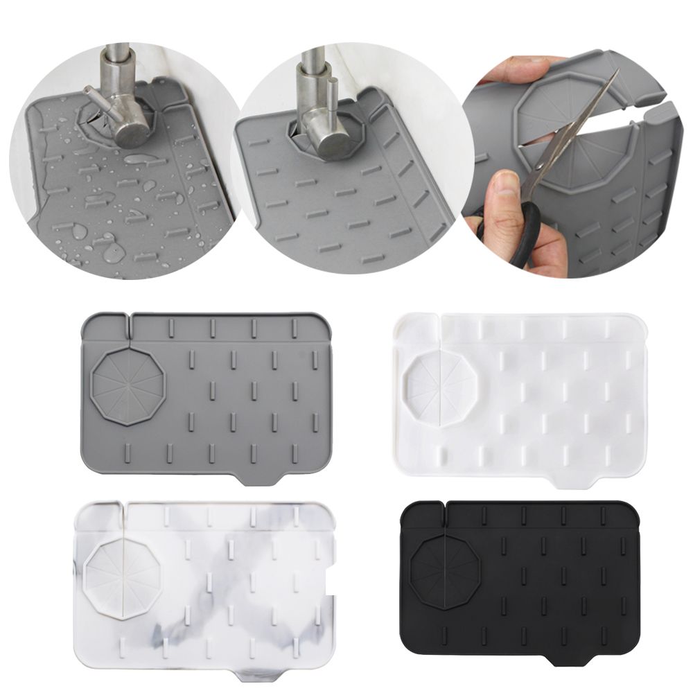 Silicone Tap Washer - シリコン蛇口防滴ウォーターパッド、排水トレイ、防水パッド、シンク収納、乾燥パッド、床は保管できません