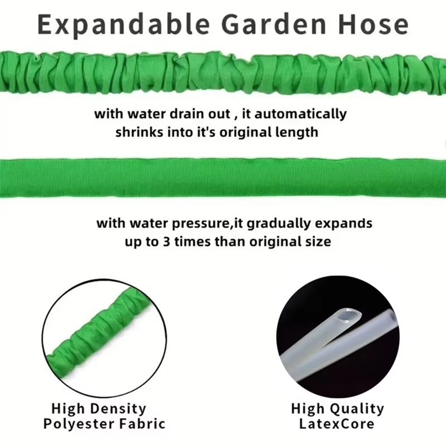 25フィート～100フィートの伸縮式ガーデンホース、マジック - Flexible Hose Braided のレビューと価格