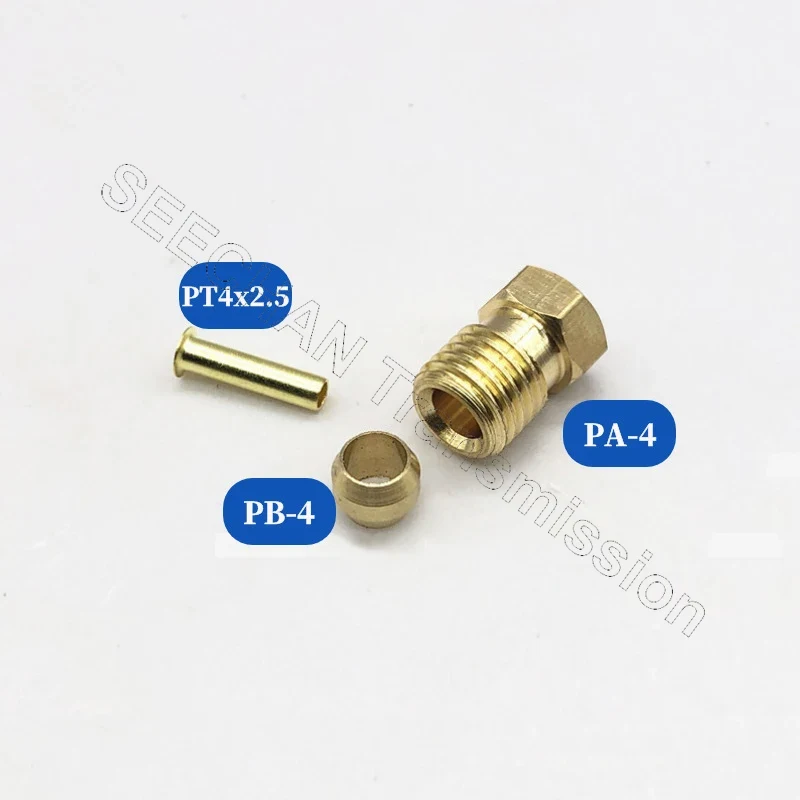 4mm、6mm、8mmの外径を持つ、真鍮製の圧縮式フェルール - Compression Fitting Brass のレビューと価格