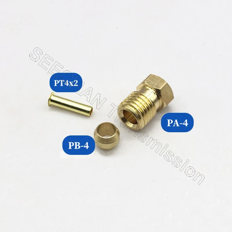 4mm、6mm、8mmの外径を持つ、真鍮製の圧縮式フェルール - Compression Fitting Brass のレビューと価格
