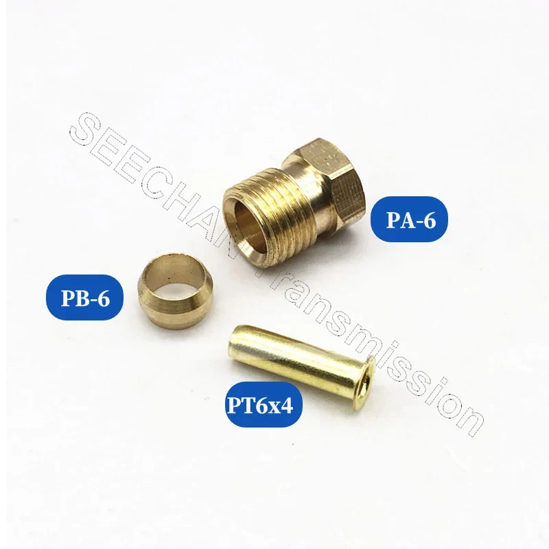 4mm、6mm、8mmの外径を持つ、真鍮製の圧縮式フェルール - Compression Fitting Brass のレビューと価格