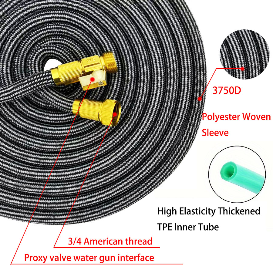 高品質拡張式ガーデンホース、柔軟な高圧ノズルスプレー洗浄ガン - Flexible Hose Braided のレビューと価格