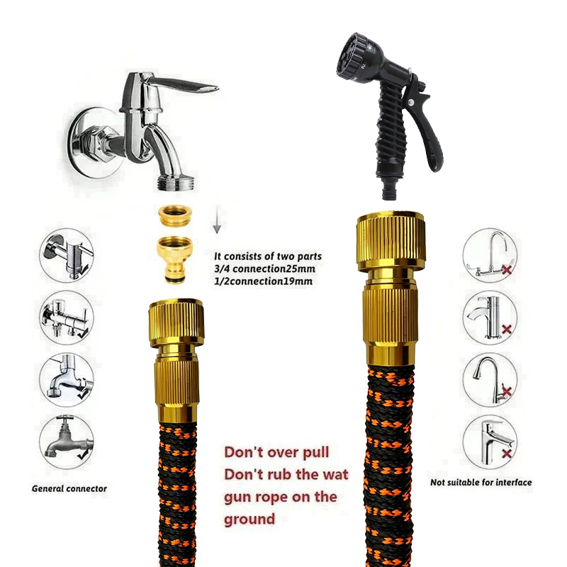 25フィートから100フィートまで伸縮可能なマジックホース、 - Flexible Hose Braided のレビューと価格